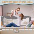 thumbnail image 4 of G TALECO GEAR Barandilla de cama para niños pequeños, barandillas protectoras estables para cama, protector de barandilla para cama de bebé para cama doble, tamaño Queen y King (78,7 pulgadas, 1 pieza, 4 of 5