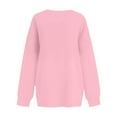thumbnail image 5 of Resicozy Oversized Sweatshirt for Women Crewneck Long Sleeve Plain Pullover Tops Fall Fashion Clothes with Pocket 2025 Pink S, 5 of 5