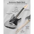 thumbnail image 6 of RST-150 39" Beginner  Guitar Kit with Amp &  Pickups | Complete Starter Set for Newcomers w/Essentials | Gig Bag, Extra Strings, Digital Tuner, Capo, Strap |  Practice (Black), 6 of 7