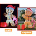 thumbnail image 4 of YUANOU Inflatable Gingerbread Man 240CM LED Lighted Blow Up Decoration with Candy Christmas Decoration Outdoor Garden Parhelion Party(US Plug), 4 of 6