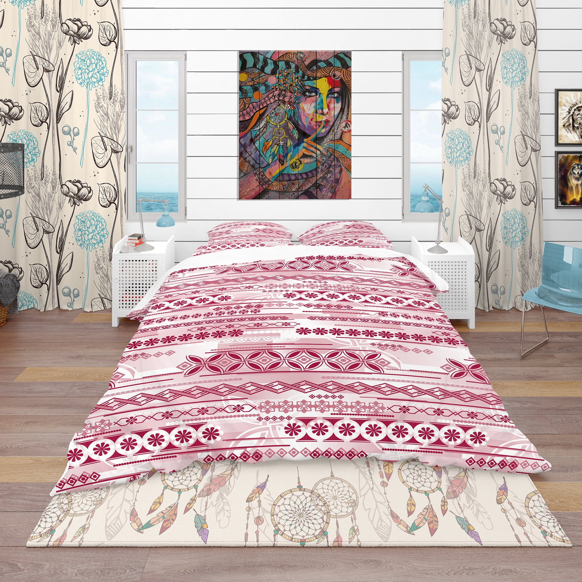 Designart 'Irregular Pattern' Bohemian & Eclectic Duvet Cover Set