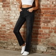 thumbnail image 6 of High Rise Skinny Jeans Elastic Waistband Solid Color Stretch Denim Pants Classic Pocket Styling Casual Slim Trousers Trendy Street Clothes, 6 of 9