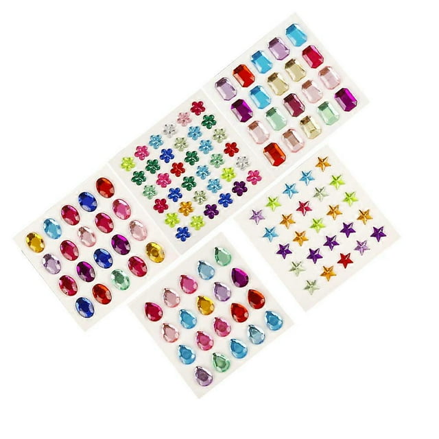 10 Sheets Self Adhesive Rhinestone Acrylic Decals DIY Stickers for Phone and Book