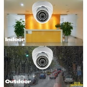 Evertech 1080P Hybrid AHD/TVI/CVI/Analog Indoor/Outdoor Dome Security Camera with 50 feet premade Cable, CCTV Microphone and 12V DC Power Adapter