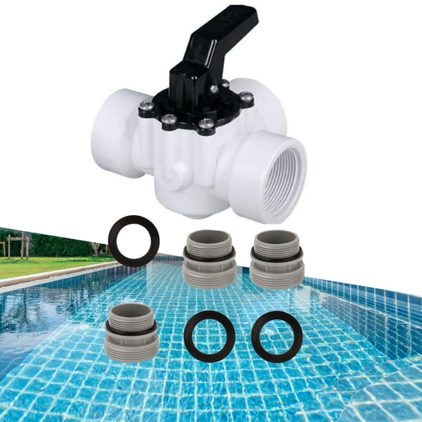 PUSOKEI 1.5-Inch 3-Way Diverter Valve – ABS Pool & Spa Diverter With Self-Locking Handle, Easy Maintenance