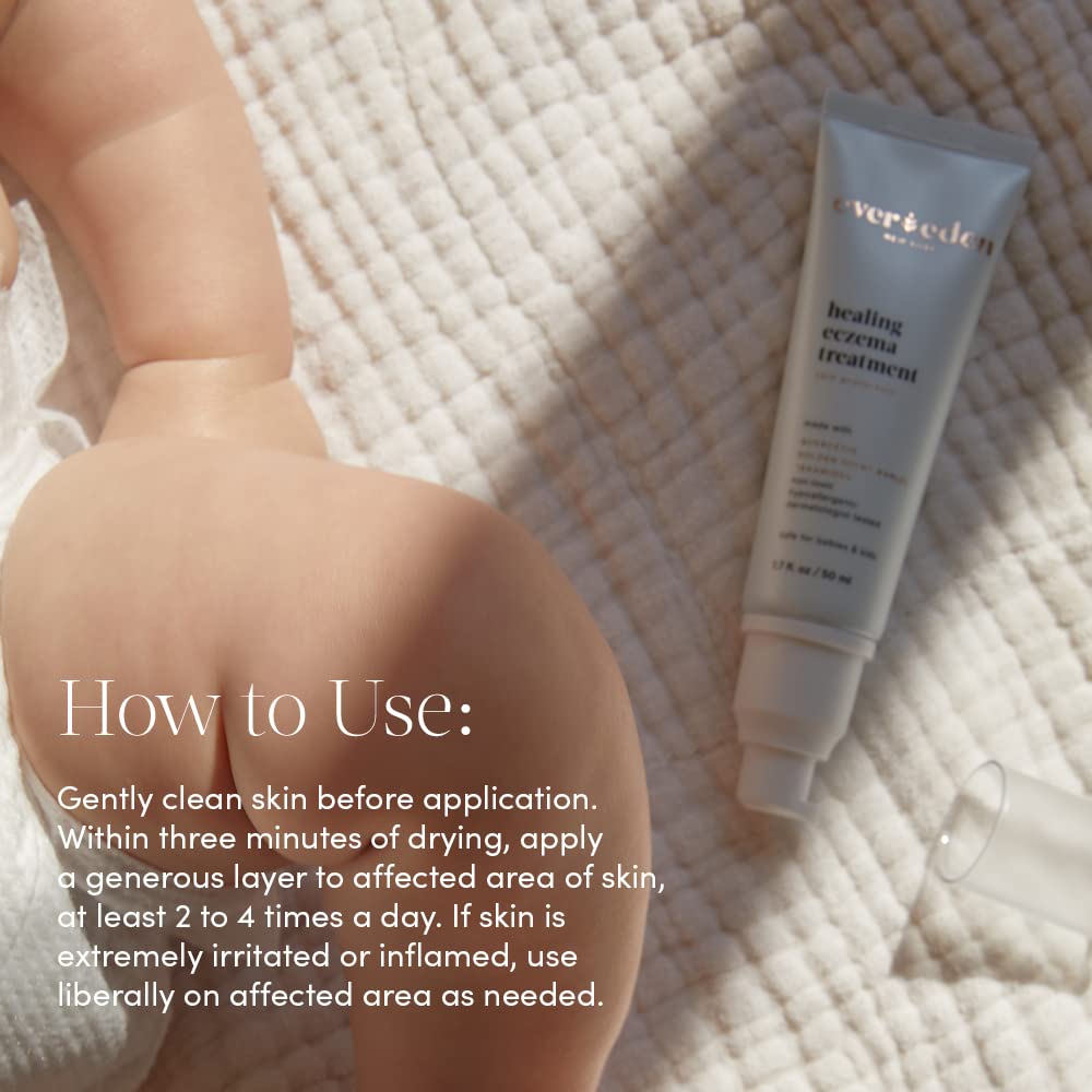Evereden Healing Eczema Treatment, 1.7 fl oz | Safe & Efficient Eczema Cream | Gentle & Fragrance Free Eczema Cream for Babies, Kids, and Adults