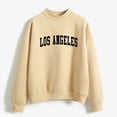 thumbnail image 2 of Bibifish Womens Sweatshirts LA Letter Printed Crewneck Long Sleeve Sweatshirts Spring Fall Casual Loose Fit Cute Pullover Tunic Tops, 2 of 4