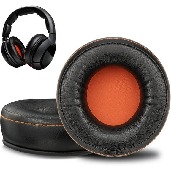 SOULWIT Ear Pads Cushions Replacement, Earpads for SteelSeries Siberia 800 (X800, P800), Siberia 840, SteelSeries H Gaming Headsets, with Softer Protein Leather - Black