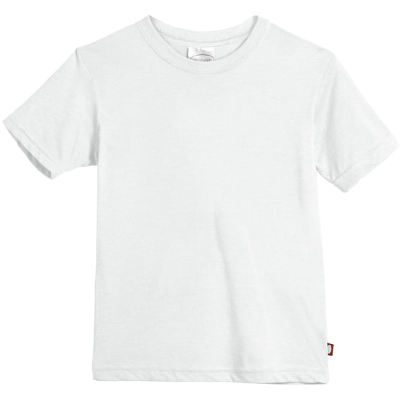 Made in USA Boys Soft Cotton Jersey Short Sleeve Crew Tee | White
