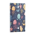 thumbnail image 2 of Yayeee Blank Wall Plate Cover 1-Gang 4.5"x2.7" Home Unused Decorative Outlet, Red Jellyfish, 2 of 7