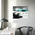 thumbnail image 3 of GOSMITH  Teal Beach Wall Art For Living Room Coastal Bedroom Wall Decor Ocean Canvas Art Large Pictures For Living Room Size 60x30 Inches, 3 of 4