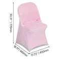 thumbnail image 6 of VEVOR 50 Pcs Pink Chair Covers, Polyester Spandex Chair Cover, Stretch Slipcovers for Wedding Party Dining Banquet Flat-Front Chair Covers, Fits Chair Measures up to 17.72 x 18.11 x 30.31 inch, 6 of 9