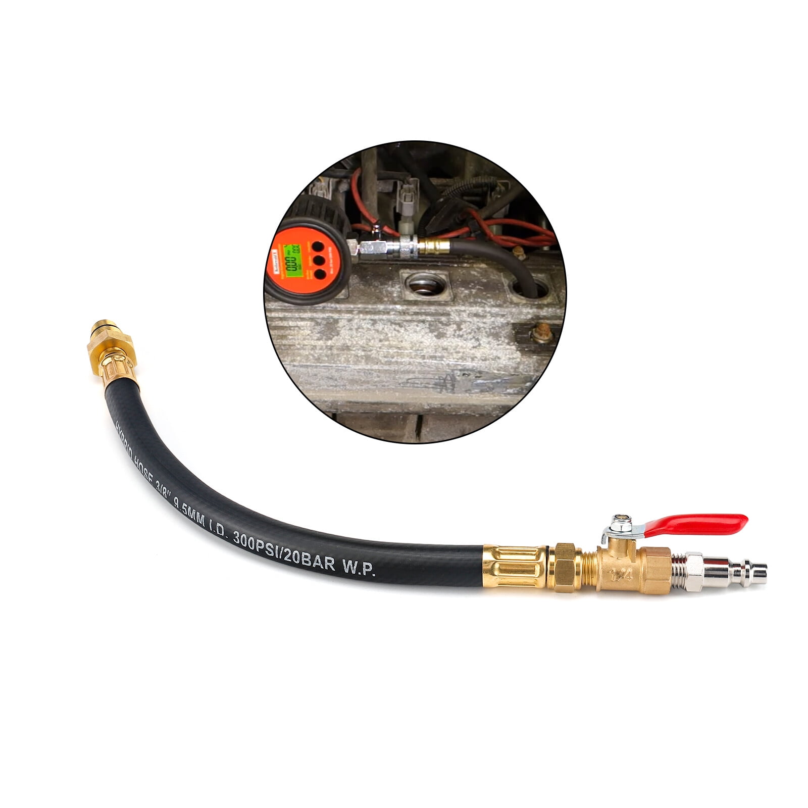 3mirrors Engine Air Valve Holder Pressure Pipe M14+M18 Thread to 1/4