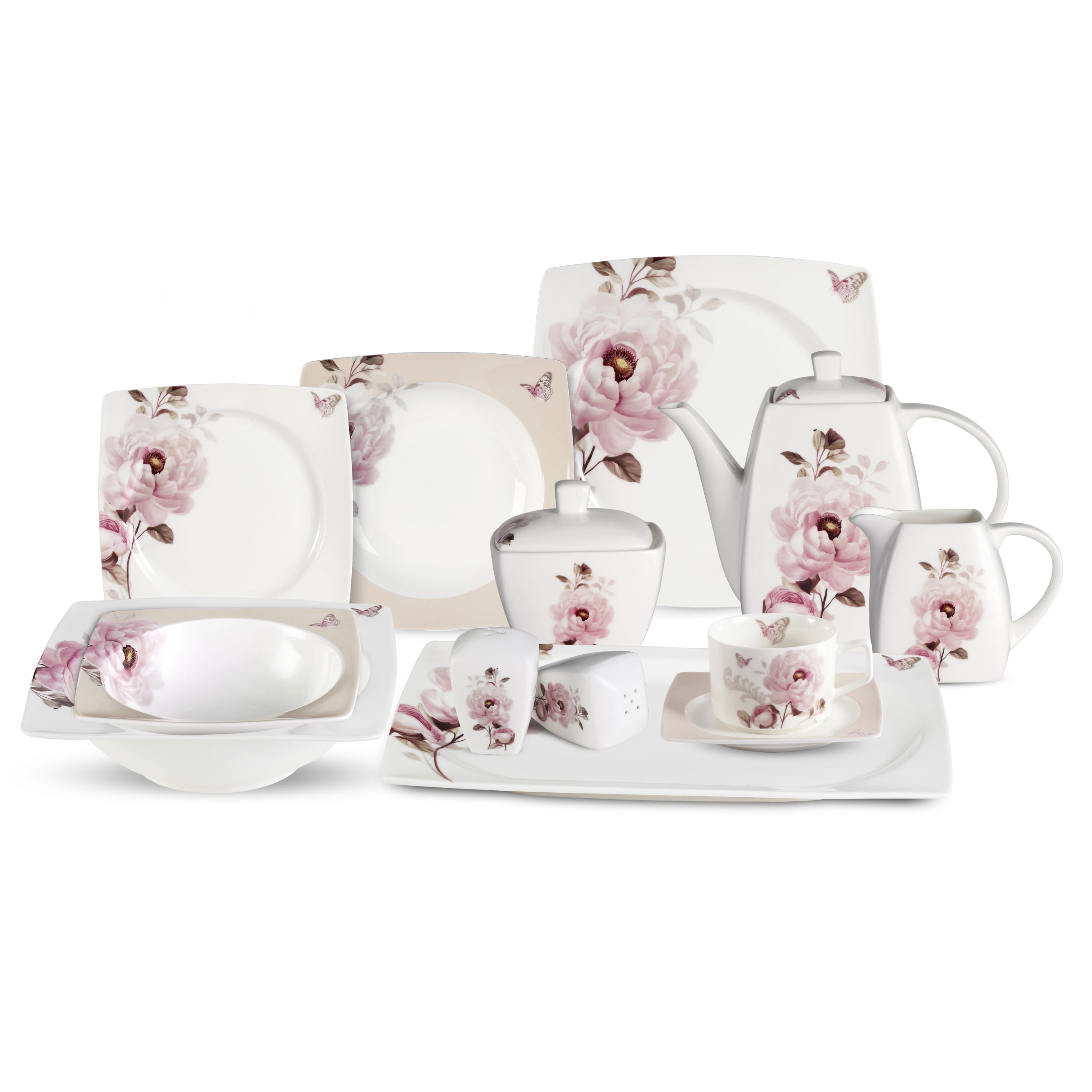 Bone China Dinnerware Sets & Lorren Home Trend S 57-piece ...
