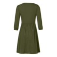 thumbnail image 4 of JUNWELL Robes de Femmes sous 10.00 Femmes de la Mode Robes d'Été Solide Casual V-Cou Bouton Poches Vacances Plage Mini Robe, 4 of 4