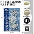 thumbnail image 2 of Welcome Winter Snowflakes Small Decorative Garden Flag, Blue Buffalo Plaid Check Farmhouse Yard Lawn Outside Decor, Christmas Holiday Burlap Outdoor Home Decoration Double Sided 12.5 x 18, 2 of 6