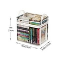 thumbnail image 6 of Aminojy Waterproof Color Storage Box with Handle - Foldable PVC Book Organizer for School, Office & Travel, Transparent Document Holder (Letter/Legal Size), 6 of 9