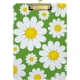 thumbnail image 1 of FMSHPON White Chamomile Flower Green Clipboard Hardboard Wood Nursing Clip Board and Pull for Standard A4 Letter 13x9 inches, 1 of 7
