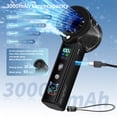 thumbnail image 6 of ﻿ Portable handheld spray fan, 30000 RPM adjustable high-speed turbine personal fan, 3000mAh USB rechargeable mini spray fan, with LED lights, suitable for office/travel/shopping/concert-Black, 6 of 10