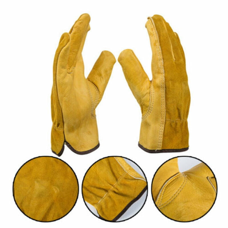 1/2pairs Work gloves Leather Gardening Glove , ,Flex and Good Grip for