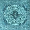 thumbnail image 1 of Ahgly Company Indoor Square Persian Light Blue Traditional Area Rugs, 5' Square, 1 of 4