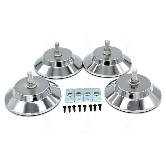 facefd Pack of 4 Metal Pool Desk Leg Leveler Detachable 5-inch Dustproof Height Adjustable Table Tennis Desk Protecting Foot Mat