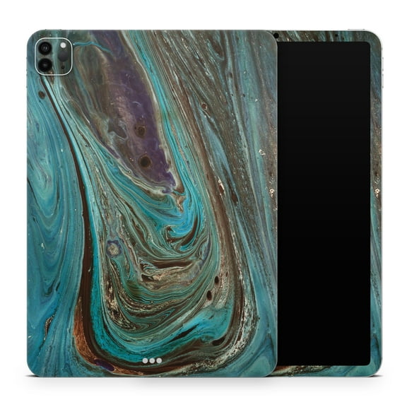 DesignSkinz Swirling Dark Acrylic Marble Full-Body Skin Decal Wrap Cover for iPad (A1219/A1337)