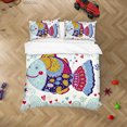 thumbnail image 1 of 3D Dibujado a mano de animales de colores de pescado Funda nórdica Juego de Ropa de Cama Funda Nórdica, 1 of 3