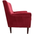 thumbnail image 4 of Pemberly Row Traditional 17.5"H Fabric Rolled Arm Lounge Chair in Red, 4 of 5