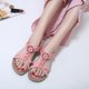 thumbnail image 1 of Sandalias de verano para mujer, sandalias planas sin cordones, zapatos romanos de cristal, sandalias informales con punta abierta Wmkox8yii  nm8289, 1 of 9