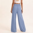 thumbnail image 5 of Inleife Womens Solid Color Elastic Waist Sports Casual Comfy Pants with Side Pockets, 5 of 6
