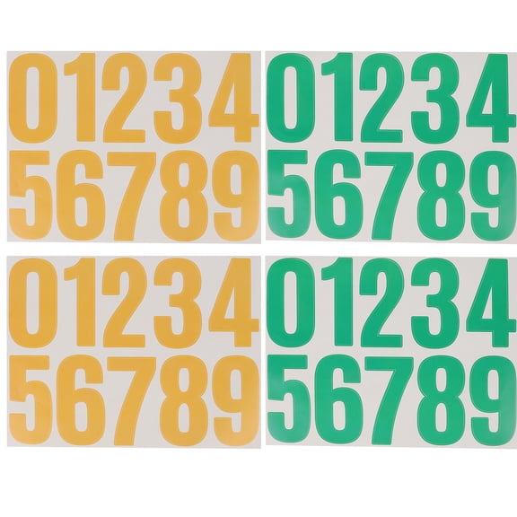 WRITWAA Outdoor Adhesive Number Stickers for Mailbox and Trash Bin, Weatherproof Multi-Color Labels