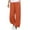 Orange, variant on XFLWAM Women's Linen Wide Leg Pants Casual Loose Lightweigt Palazzo Pants High Waisted Work Trousers Pink S
