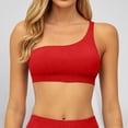 thumbnail image 2 of CUSTG Women Camis Sleeveless Solid Color One Shoulder Back Yoga Bra For Outdoor Sports Running And Fitness Tank Tops Cozy Ladies Summer Shirts, 2 of 6