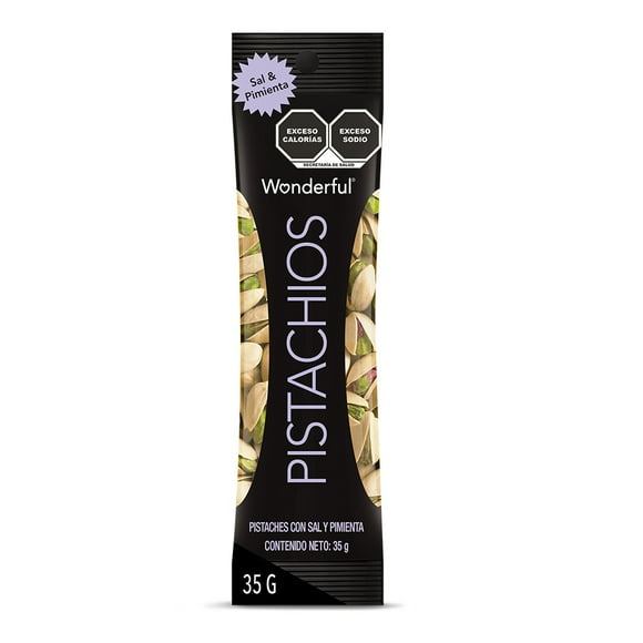 Pistaches Wonderful con sal y pimienta 35 g