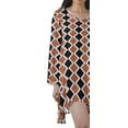 thumbnail image 4 of Moomaya Chemise à Manches Longues Femme Imprimée Robes Grande Taille Rayonne Tuniques Courtes, 4 of 4
