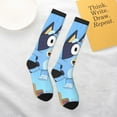 thumbnail image 6 of Saiise Bluey Funny Socks Men Women Boys Kids Adults Novelty Graphic Crew Tube Socks Crazy Design Casual Dress Socks for Sports,Running,Travel, 6 of 7