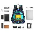 thumbnail image 5 of Geometry Dash Casual Daypack Student Satchel Lightweight Backpack Rucksack Fashion Printed School Bag, 5 of 9
