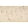 thumbnail image 2 of Moritz Von Schwind 18x12 Gold Ornate Wood Frame and Double Matted Museum Art Print Titled - Studies of Imaginary Woodland Creatures and Other Figures (Mid-19th Century), 2 of 4