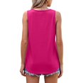 thumbnail image 5 of Tiqkatyck Tank Tops for Women Trendy Women's 2025 Chic Round Neck Short Sleeve Shirts 2D Printed Casual Loose Fit Vest Sleeveless Tunic Tops Summer Tops for Women Hot Pink XL, 5 of 7