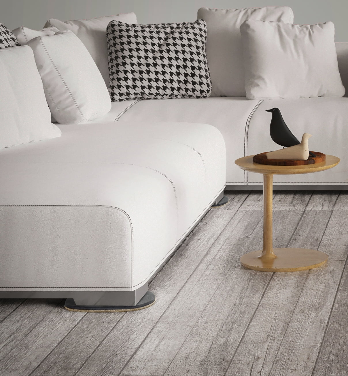 Super Sliders 3-1/2" x 6" Oval Furniture Sliders – 4 Pack, Smooth Gliding Pads for Hardwood Floors (Beige)
