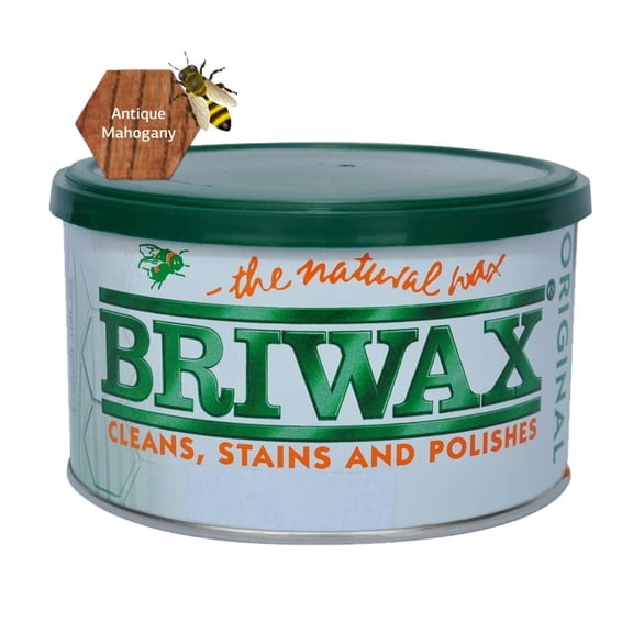 Briwax (Antique Mahogany) Furniture Wax Polish, Cleans, Stains, and Polishes - 16 oz.