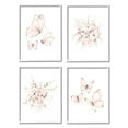 thumbnail image 4 of Stupell Industries Pastel Floral Blossoms Butterfly Insect Nature Painting Graphic Art White Framed Art Print Wall Art, Set of 4, Design by Studio Q, 4 of 5
