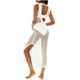 thumbnail image 3 of Luxalzxs Womens Crochet Cover Ups Hollow Out Sleeveless Swimsuit Coverup Summer Long Knit Swimwear Bathing Suit Bikini Coverups Beachwear Vacation Bodycon Beach Dress, 3 of 6