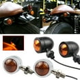 thumbnail image 3 of BUYISI 2Pcs Motorcycle Turn Signal Light Motorbike Blinker Headlight 12V Indicator Lamp White, 3 of 5