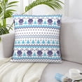 thumbnail image 6 of ZICANCN Winter Snowflake Blue Style Throw Pillow Covers, Bed Couch Sofa Knit Decorative Pillow Covers for Living Room Farmhouse, 18"x18", 6 of 8