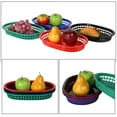 thumbnail image 5 of RENACLIPY 12Pcs Plastic Fruit Trays Black Boat Shaped Snack Baskets for Storage Use, 5 of 6