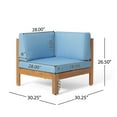 thumbnail image 3 of 10-Piece Blue and Brown Hand Crafted Outdoor Patio Sectional Sofa with Club Chair Set 58.25", 3 of 9
