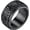 03-Black Plated, variant on Stainless Steel Spinner Ring Cool Car Motorcycle Tire Tread Biker Rings Fidget Band Rings for Men Women, Size 7-12 (with Gift Box)