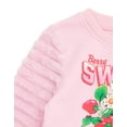 thumbnail image 5 of Strawberry Shortcake Fleece Pullover Sweatshirt with Faux Fur Sleeves Toddler to Big Kid, 5 of 5